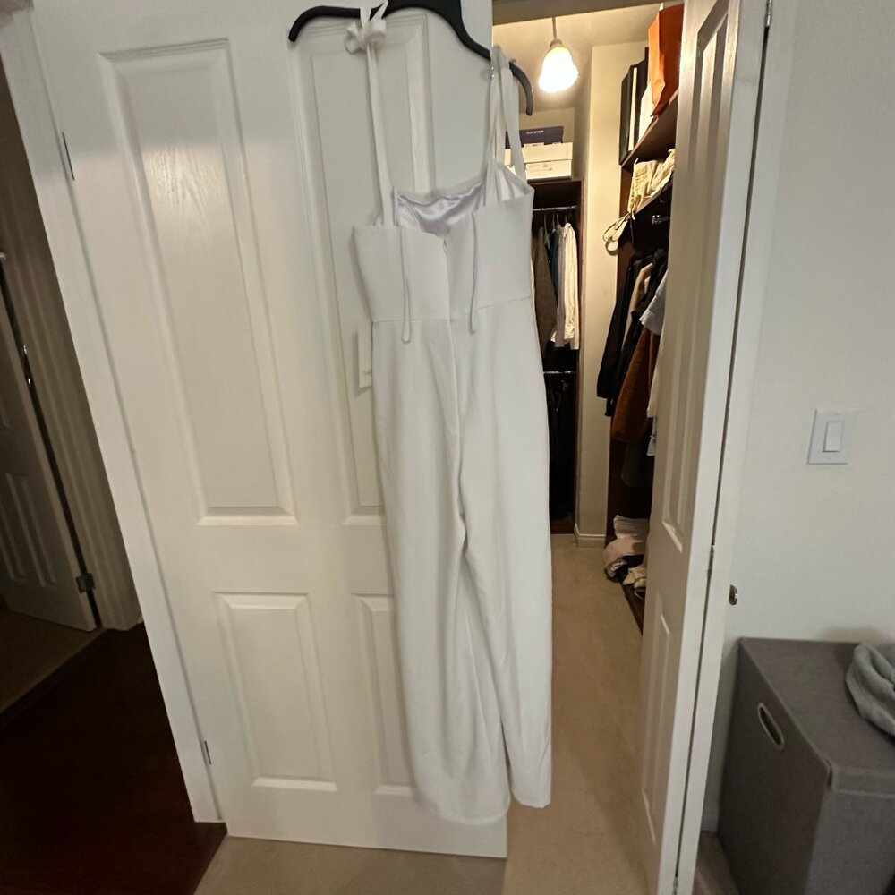[NWT] Theia Trinity Ivory Jumpsuit - Picture 3 of 6